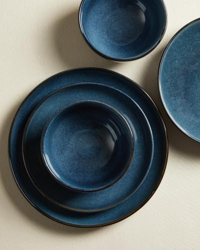 Stoneware Dinnerware Sets for 4 (Starry Blue / Set (16pcs))