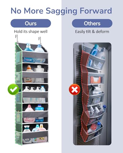 2 Pack 5 tier Over the Door Organizer Dark Gray (Dark Grey / 2 Pack-5 Tier)