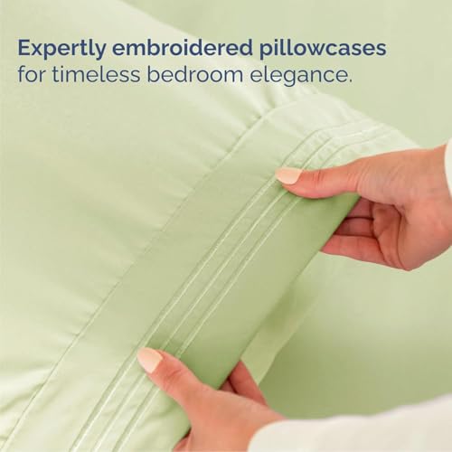 Cal King Size 4 Piece Sheet Set (16 - Light Sage Green / California King)