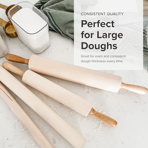 Rolling Pin 2.75 in x 15 in Barrel (2.75-inch by 15-inch / Natural)