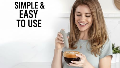 Zulay Powerful Milk Frother for Coffee with Upgraded Titanium Motor (ZK Silver / Compact Frother + Batteries)