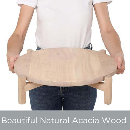 Elevated Lazy Susan (Medium / White Wash)