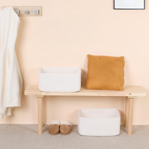 Large Storage Baskets for Shelves (2pcs-L17×W13×H7.5" / Off White)