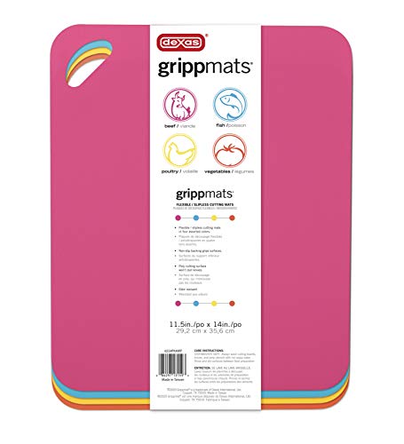Heavy Duty Cutting Board Grippmat (11.5 x 14 inches / Turquoise / Pink / Orange / Yellow)