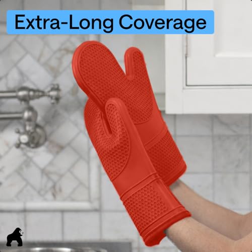 Silicone Oven Mitts (Coral / 12.5" Oven Mitts)