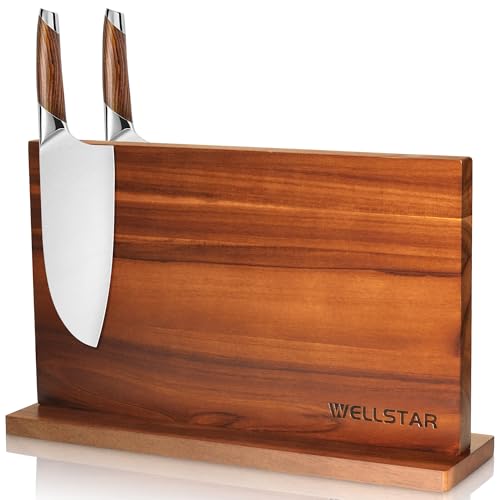 Extra Large Acacia Magnetic Knife Block 16x10 Inches (XXL)