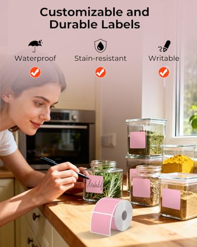 2x2 Thermal Labels (Pink / 2x2")