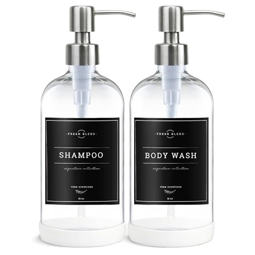 Clear Glass Soap Dispenser (Clear Bottle / Silver Pump)