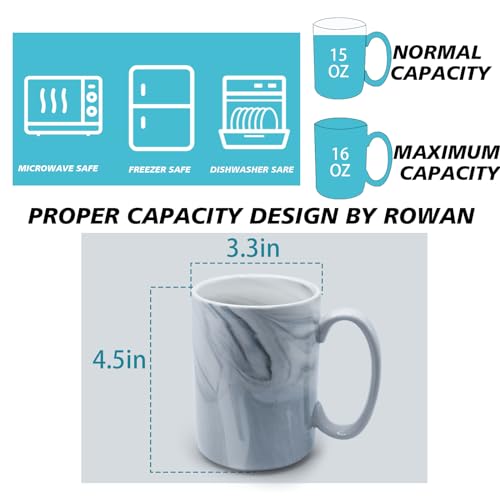 Coffee Mugs Set of 4 (Gray Marble)