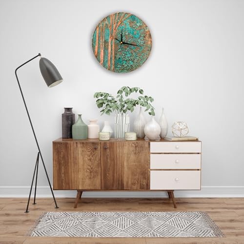 Handmade Copper Wall Clock Artisan Touch in Every Piece (Tree of Time / 17.7)