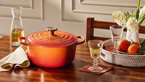 Enameled Cast Iron Round Dutch Oven (Flamme Doree / 4.5 Qt)