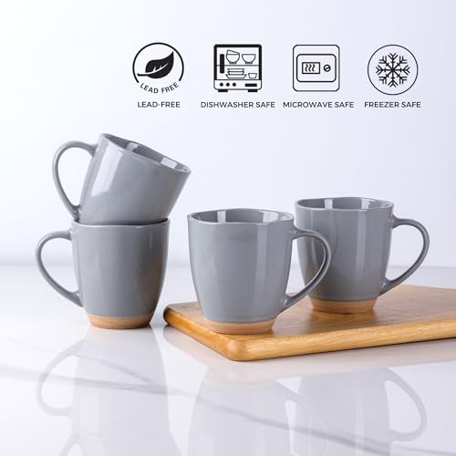 12oz Ceramic Coffee Mugs set of 6 (Limestone / Set of 6)