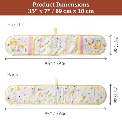 Double Oven Mitts 100% Cotton Double Oven Glove (095 - Easter Zest / 7" x 35" (Double Oven Mitt))