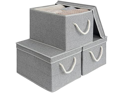 Storage Bins with Lids (Gray / Jumbo)