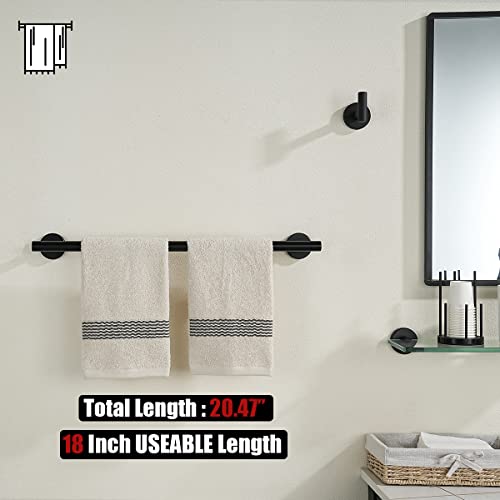 Black Towel Bar (Black / 20.5 Inch)