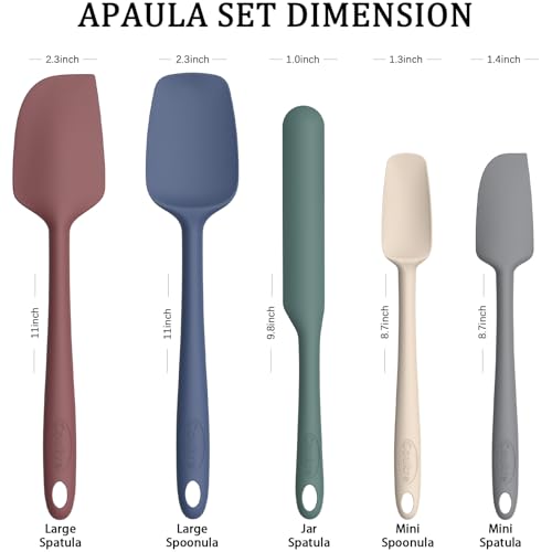 Silicone Spatula Set of 5 (Pure Colorful A)