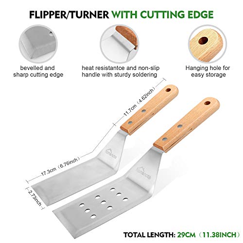 Wooden Griddle Accessories Kit (Wood Color)