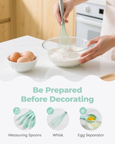158 Cake Decorating Kit Baking Supplies Tools for Beginners & Pros (Green)
