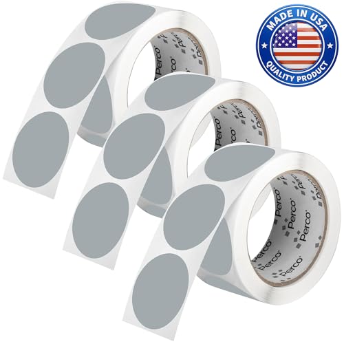 Grey Perforated Round Circle Dot Sticker 2 (Grey / 2 Inch)