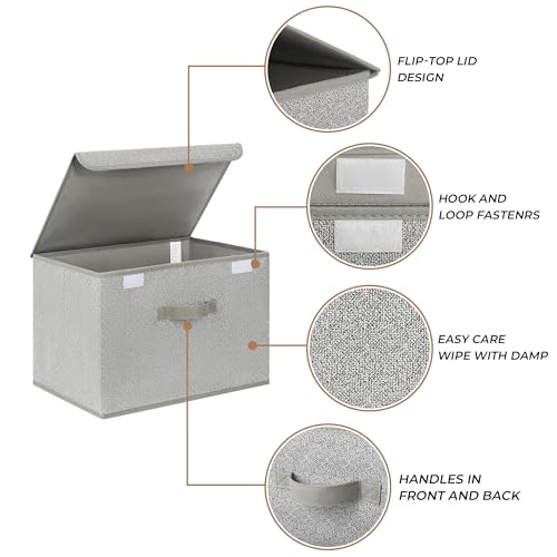 Memory Keepsake Storage Box (Ash Gray / Extra Large-2 Pack)