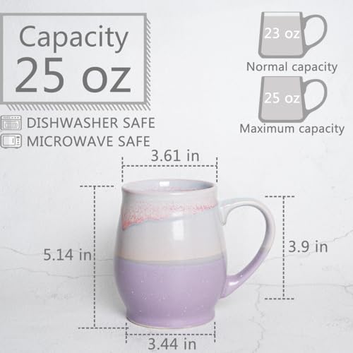 Extra Large Ceramic Coffee Mug (Purple)
