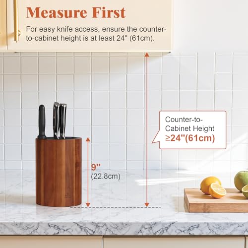 Universal Knife Block Without Knives (Cylindrical Knife Block)