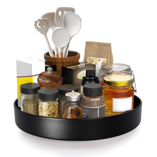Metal Lazy Susan Organizer (10'' Black-1 Tier)