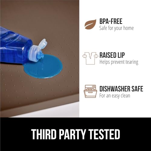 Waterproof Silicone Under Sink Mat (Coffee / 15"w X 22"l)