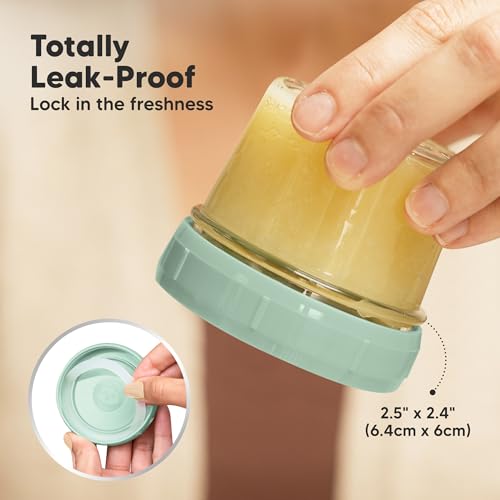 12pk 4oz Glass Baby Food Containers with Lids (12-pk 4 Ounce / Musk Dusk)