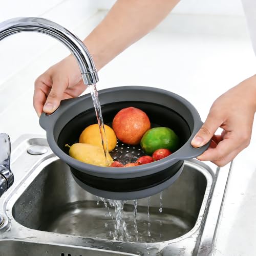 Collapsible Colander Set of 3 (Black)