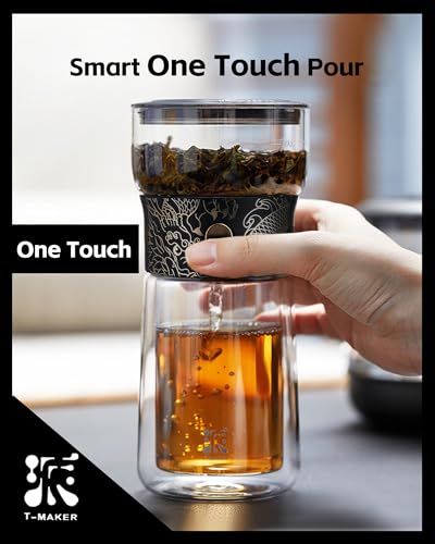 Glass Infuser Teapot (07-Black Dragon / 9oz)