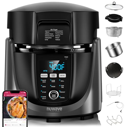 Duet Electric Pressure Cooker & Air Fryer Combo w (Black)