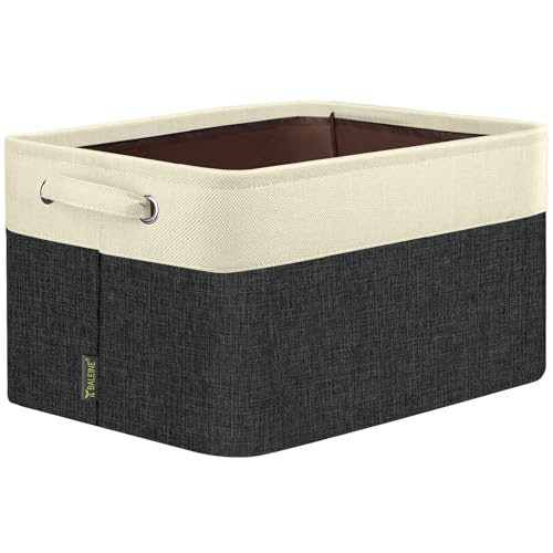 1 Pack Fabric Closet Storage Bins for Shelves (Black / 1PCS/Small-12x8x8)