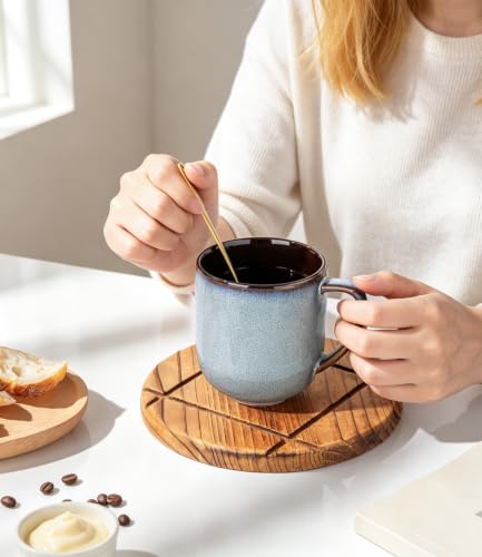 Ceramic Coffee Mugs Set of 6 (reactive glaze-6 / set of 6)
