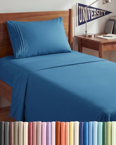 Twin XL 3 Piece Sheet Set (20 - Denim Blue / Twin XL)