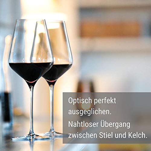 Quatrophil Red Wine Glasses Crystal (6 Pieces (1 Pack))