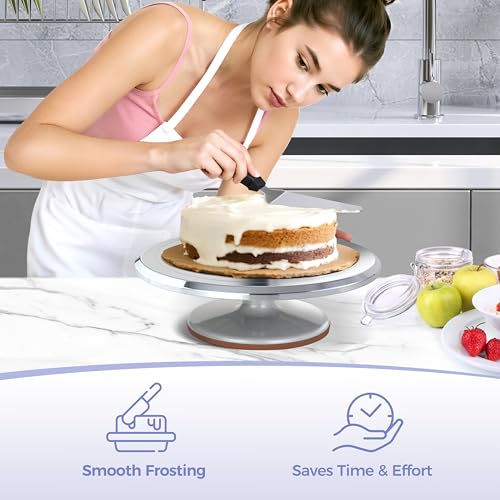 Cake Stand Aluminium 12''Cake Turntable Decorating Bakery Supplies