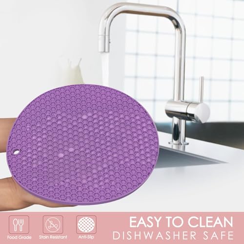6 Pack Silicone Trivets for Hot Pots and Pans