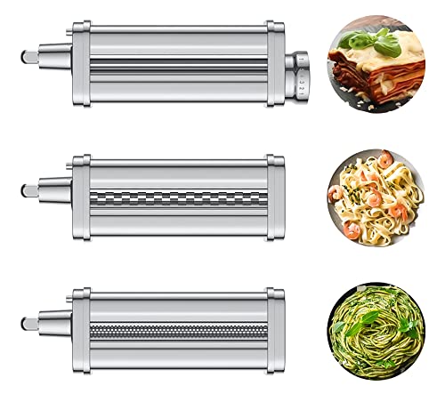 Pasta Attachment for KitchenAid Stand Mixer (Silver)