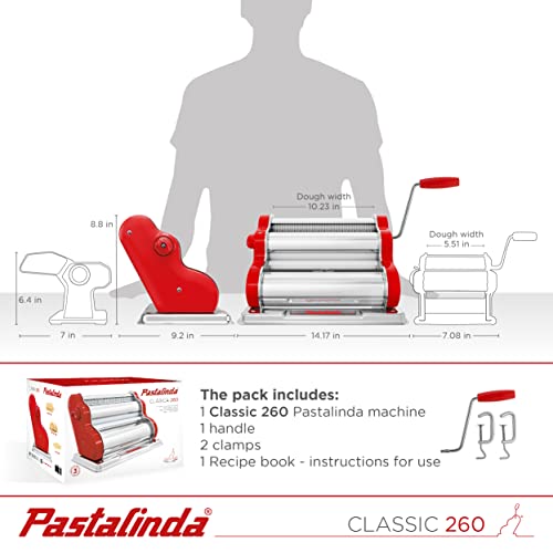 Classic 260 Pasta Maker Machine (Red)