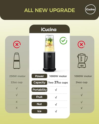 Smoothie Blender (1000W Personal blender)