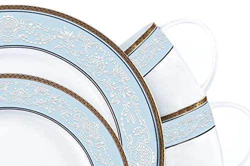 Fine Bone China Dinnerware Set (blue-green-1)
