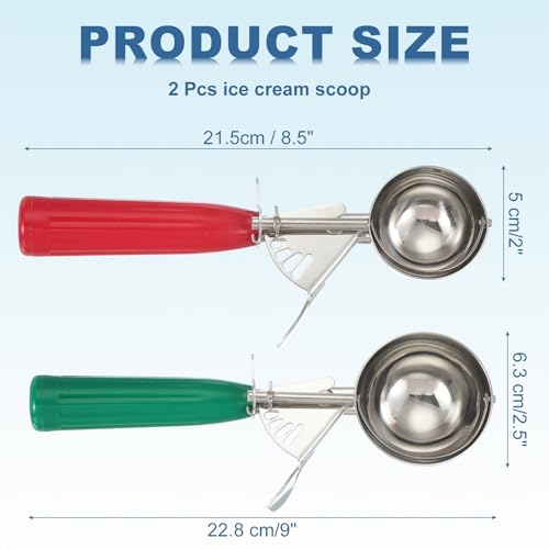 2 Pcs Cookie Scoops Ice Cream Scoop w