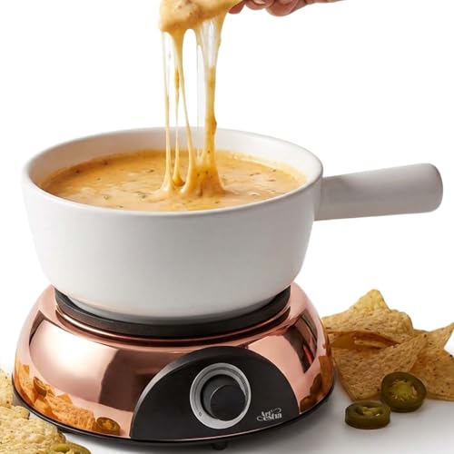 Electric Dip Warmer & Fondue Pot with Adjustable Temperature