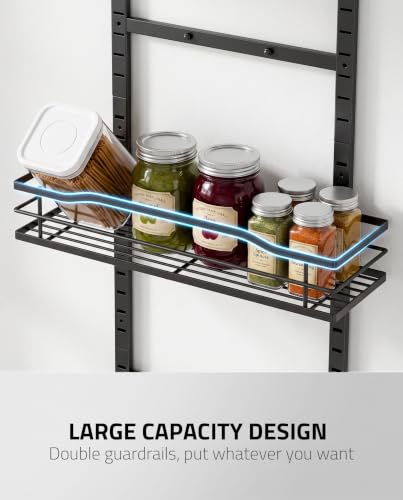 Black 9 Tier Over The Door & Wall Mount Pantry Organizer (9-Tier Door&Wall / Black)