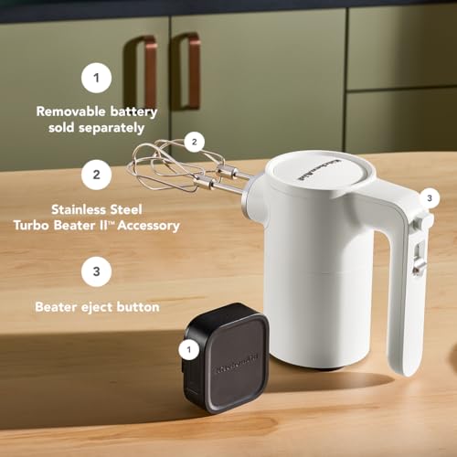 Go Cordless Hand Mixer (Porcelain White)