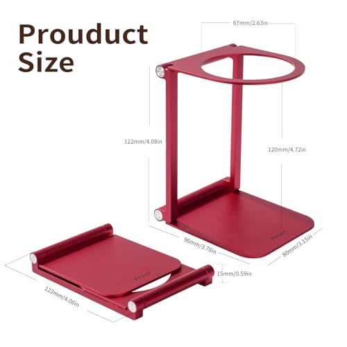 Pour Over Coffee Maker Stand (Red / Round)