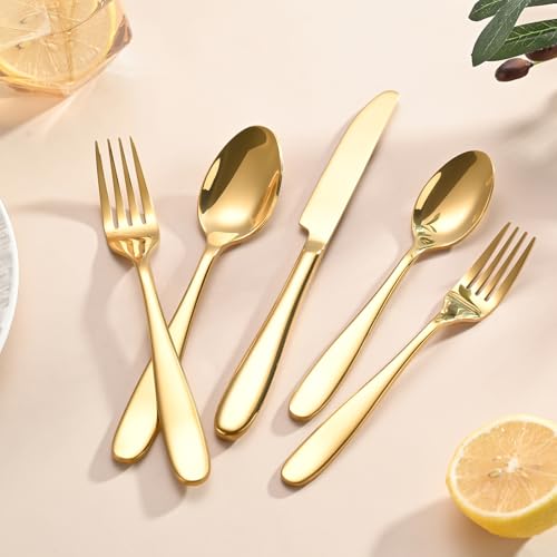 40 Piece Gold Silverware Set (Gold / 40 Piece)