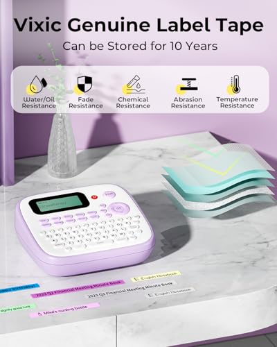 Label Maker Machine with Tapes (Purple Label Maker)