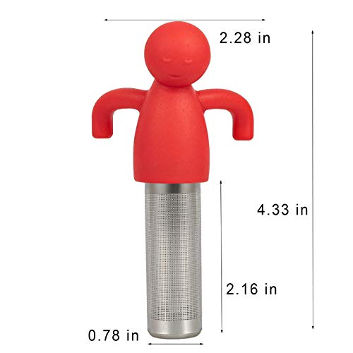 Cute Tea Infuser for Loose Leaf Tea (Red)